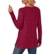 thumbnail image 5 of HongQid Womens Sweaters Crewneck Long Sleeve Shirts with Pockets Fall Outfits 2025 Fashion Winter Clothing Side Slit, 5 of 5
