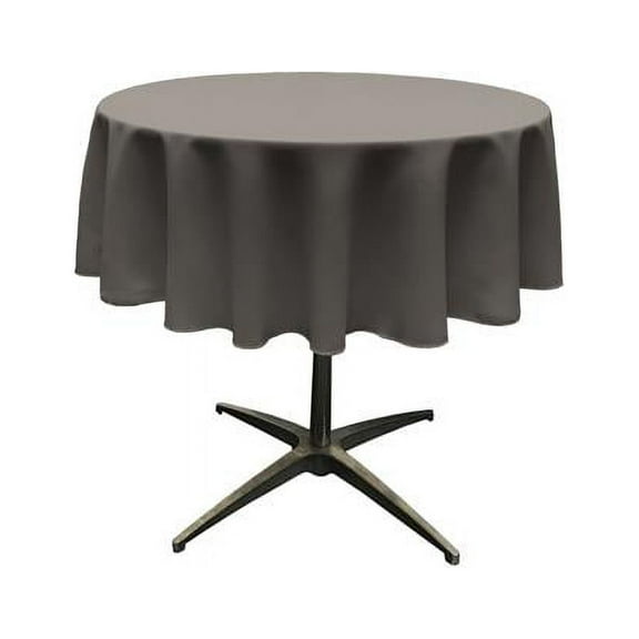 TCpop58R-CharcoalP34 Polyester Poplin Tablecloth, Charcoal - 58 in. Round
