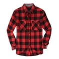 thumbnail image 1 of Casual Flannel Shirt for Everyday Comfort in Loose Fit with Plaid Pattern for Gentlemen Long Sleeve Button-Down Design Suitable All Seasons and Everyday Wear, 1 of 2