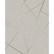 FINE DECOR WALLCOVERINGS Fine Decor Quartz Rose Gold Fractal Unpasted Expanded Vinyl Wallpaper, 20.5-in by 33-ft, 56.4 sq. ft.