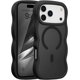 thumbnail image 1 of Funda magnética para iPhone 17 Pro, compatible con MagSafe, diseño de marco ondulado transparente 2025, funda protectora de borde suave, bonita funda transparente mate a prueba de golpes, 1 of 6