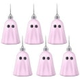 thumbnail image 2 of 6 pc Cute Ghost Christmas Ornament White Pink Christmas Tree Decoration Indoor/Outdoor Halloween Christmas Hanging Decoration, 2 of 6