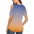 thumbnail image 6 of Rezuofi Women Short Sleeve Cold Shoulder Tops Sexy Casual Cut Out Shoulder Shirts Dressy Elegant Blouse Tshirts Boho Outifts, 6 of 8