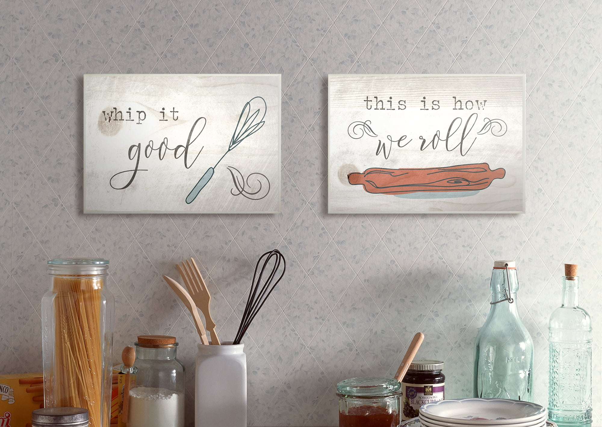 Stupell Industries This is How We Roll Rolling Pin Novelty Painting Unframed Art Print Wall Art, 10 x 15