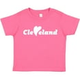 thumbnail image 3 of Inktastic Cleveland Heart Solid White Boys or Girls Toddler T-Shirt, 3 of 5