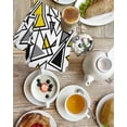 thumbnail image 4 of Yellow Black Geometric Kitchen Dish Towels for Drying Dishes Set of 4, Abstract Art Modern Line Waffle Weave Microfiber Hand Tea Bathroom Towels Quick Dry & Absorbent Towel 15.7x23.6, 4 of 7
