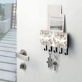 thumbnail image 5 of Deers with Flowers Mail Holder Organizer Wall Mount with Shelf Key Holder Key Rack with 5 Key Hooks for Wall Decorative, 5 of 6