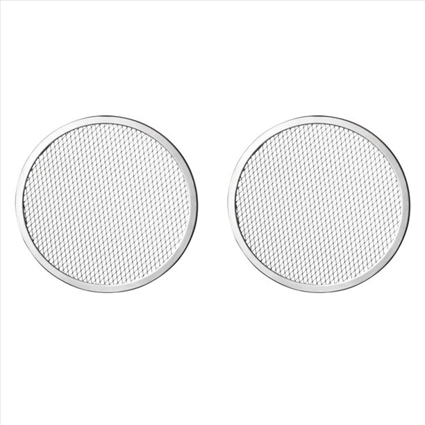2X Rejilla para Hornear Pizza con Borde Sin Costuras de Aluminio de 9 Pulgadas: Flujo de Aire Mejorado y Crujiente