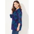 thumbnail image 3 of Catherines Women's Plus Size Petite Suprema 3/4 Sleeve V-Neck Tee, 3 of 5