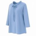 thumbnail image 3 of Blusa George para Mujer, Manga 3/4 Azul Talla Ch, 3 of 4
