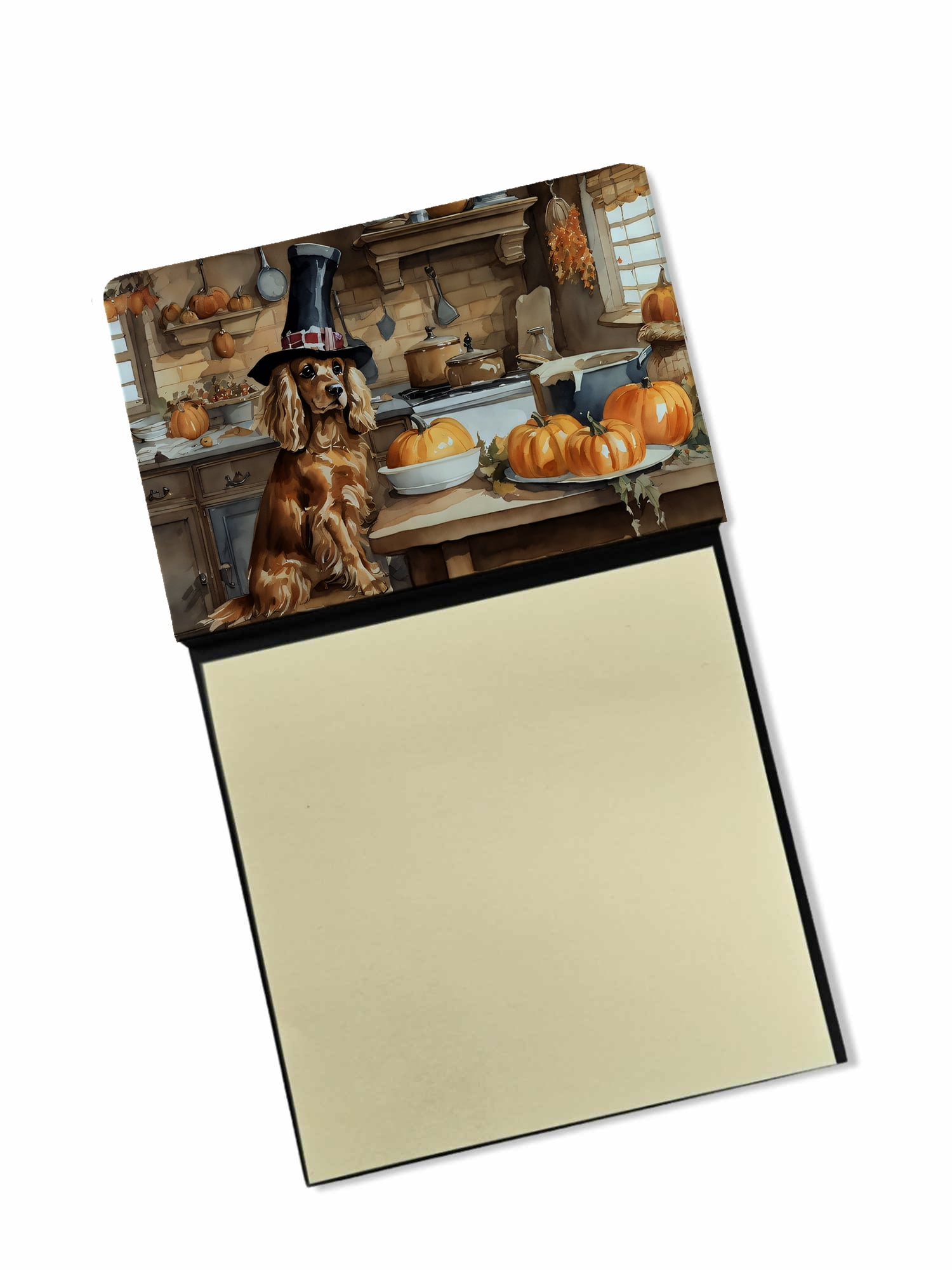Briard Fall Kitchen Pumpkins Sticky Note Holder 3.25 in x 5.25 in
