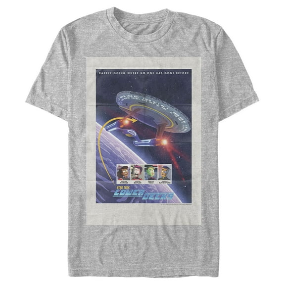Men's Star Trek: Lower Decks USS Cerritos Poster  Graphic Tee Athletic Heather 3X Large