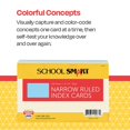 thumbnail image 3 of Carte d'Index Scolaire Smart Ligned, 90 lb Stock, 4 x 6 Pouces, Bleu, Lot de 100, 3 of 9