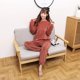 thumbnail image 1 of Conjunto de pijama de franela para mujer, ropa de dormir cálida, Top y pantalones largos, ropa de dormir gruesa de lana de Coral, ropa de casa sólida, Invierno, 1 of 4