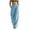 *Light Blue, variant on VBVC Women's High Waisted Wide Leg Cargo Pants , Drawstring Baggy Utility Pants For Women , Ladies' Breathable Streetwear Trousers with Pockets,Army Green,S-2XL