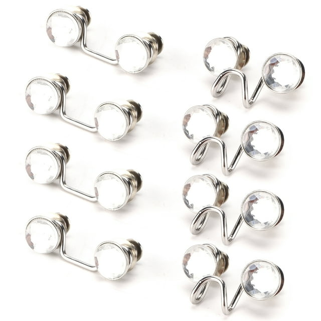 16 Uds. Alfileres de botón reutilizables, resistentes, duraderos, desmontables, diseño de ranura para tarjeta, práctico botón de Jean