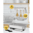 thumbnail image 4 of Ensemble de Buffet à Réchaud Électrique de 9 Qt, Réchaud à Aliments en Acier Inoxydable avec Contrôle de la Température et Couvercle Transparent, Complet pour Traiteur, Banquets, Fêtes – 1 1/1 + 2 1/2 Assiettes de Service, 4 of 5