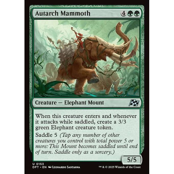 MtG Aetherdrift Uncommon Autarch Mammoth #153