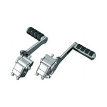 Kuryakyn 4571 Motorcycle Footpegs: Adjustable Passenger Pegs for 2007-09 Harley-Davidson Motorcycles with Fixed Mounts, Chrome, 1 Pair