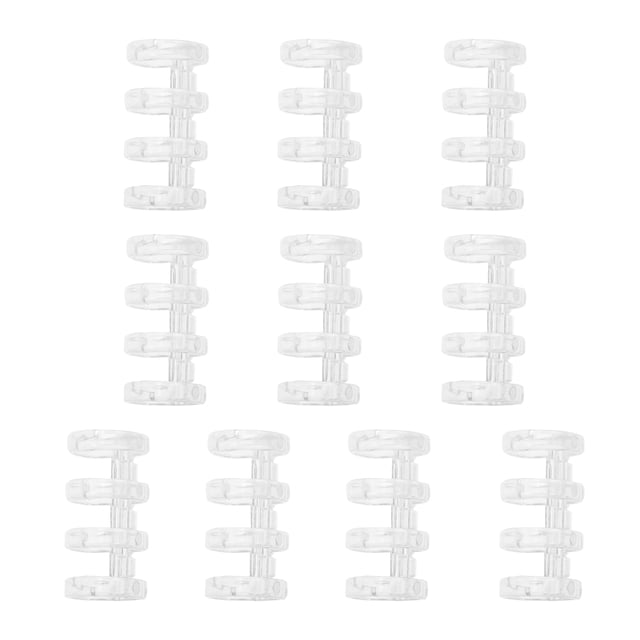 EeaseCA 10Pcs Loose Leaf Binders Scrapbook Book Clips Four-hole Segmented Binders for Office