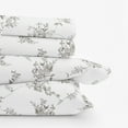 thumbnail image 3 of 100% Cotton Flannel Bed Sheets Set for Full Size Bedding in Sylvan Rose Gray by Comfort Canopy, 3 of 15