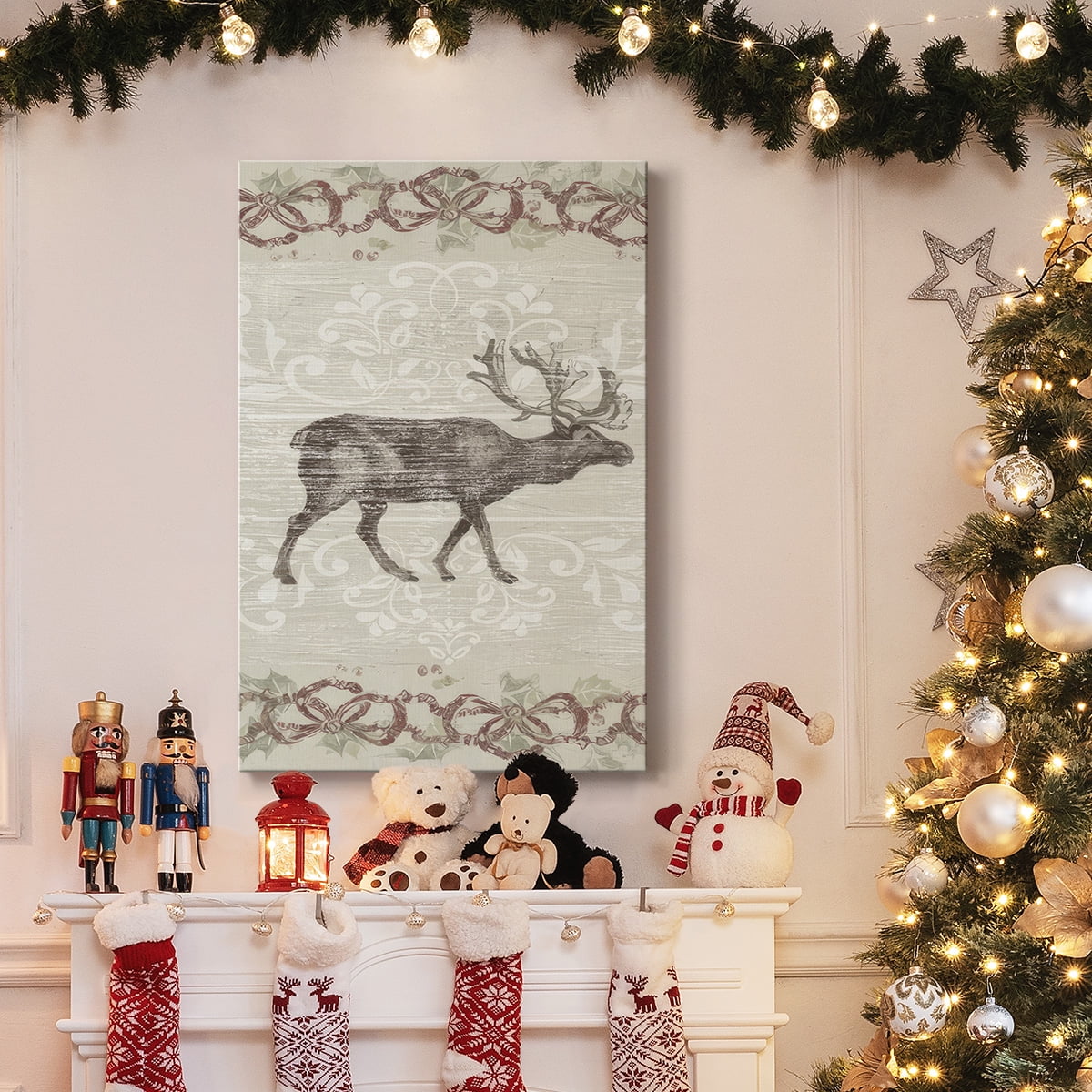 Cabin Christmas Collection B- Gallery Wrapped Canvas