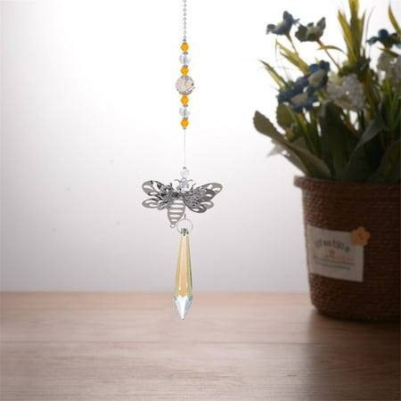 

lystmrge Beautiful Christmas Ornaments Balls Holiday Decorations Easter Lime Artificial Christmas Tree Bee Feifei Crystal Pendant Plated Lighting Sunlight Catcher Garden Pendant