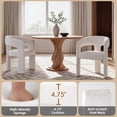 thumbnail image 2 of MAYEERTY 2-Set 22*24*29"White Modern Upholstered Dining Chairs, Ergonomic Teddy Fleece for Kitchen & Living Room, 2 of 5