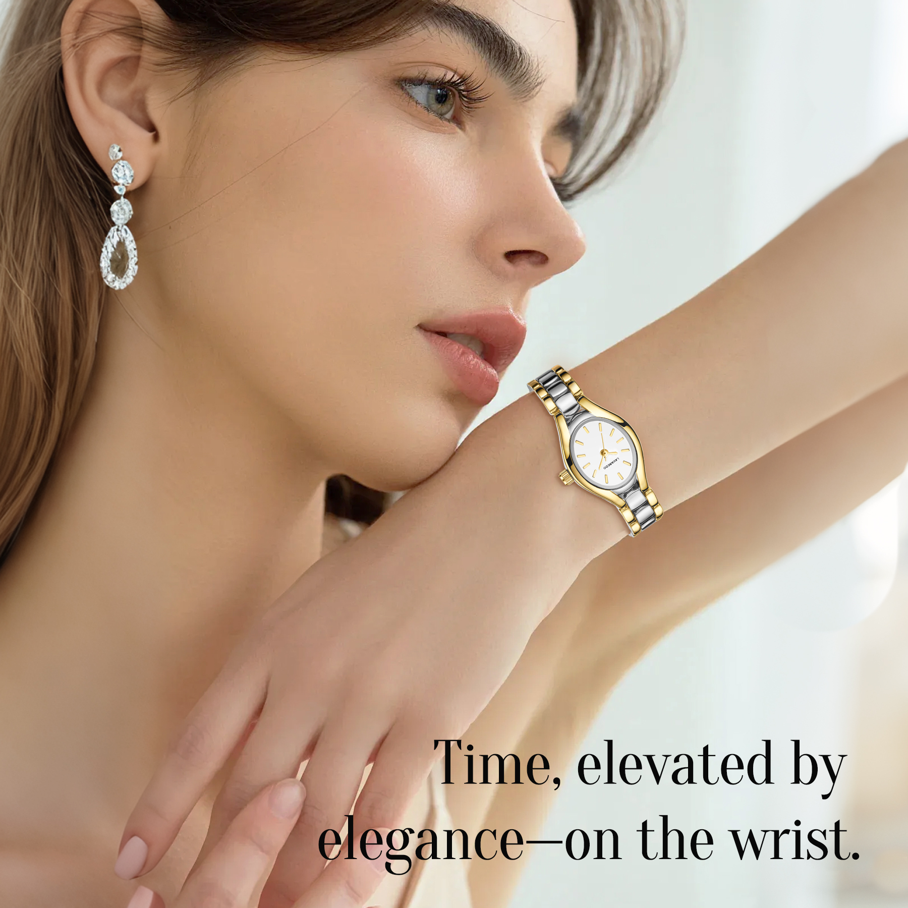 Watches for woman Ladies Quartz Watch Unique Oval Dial with Stainless Steel Strap Waterproof Woman Watch Gift for Woman