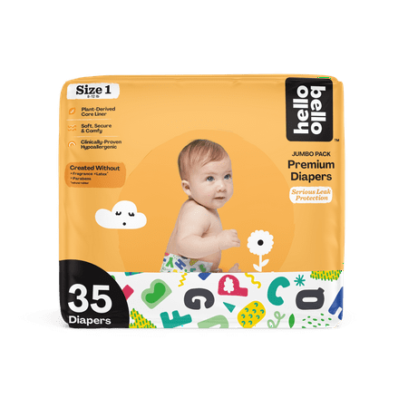 Hello Bello Diapers - Alphabet Soup - Size 1 (35ct)