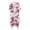 American Flag & Tropical Hibiscus Floral Print, variant on Women's Watercolor Gradient Butterfly Kimono - Lightweight Breathable Beach Cover Up | Flowy Open Front Cardigan for Summer Vacation & Poolside