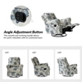 thumbnail image 3 of Tina's Home Upholstery 360° Swivel Recliner Set of 2, Nursery Chair with Nailhead Trim & Metal Base for Living Room & Nursery Comfort Jeacobean, 3 of 6