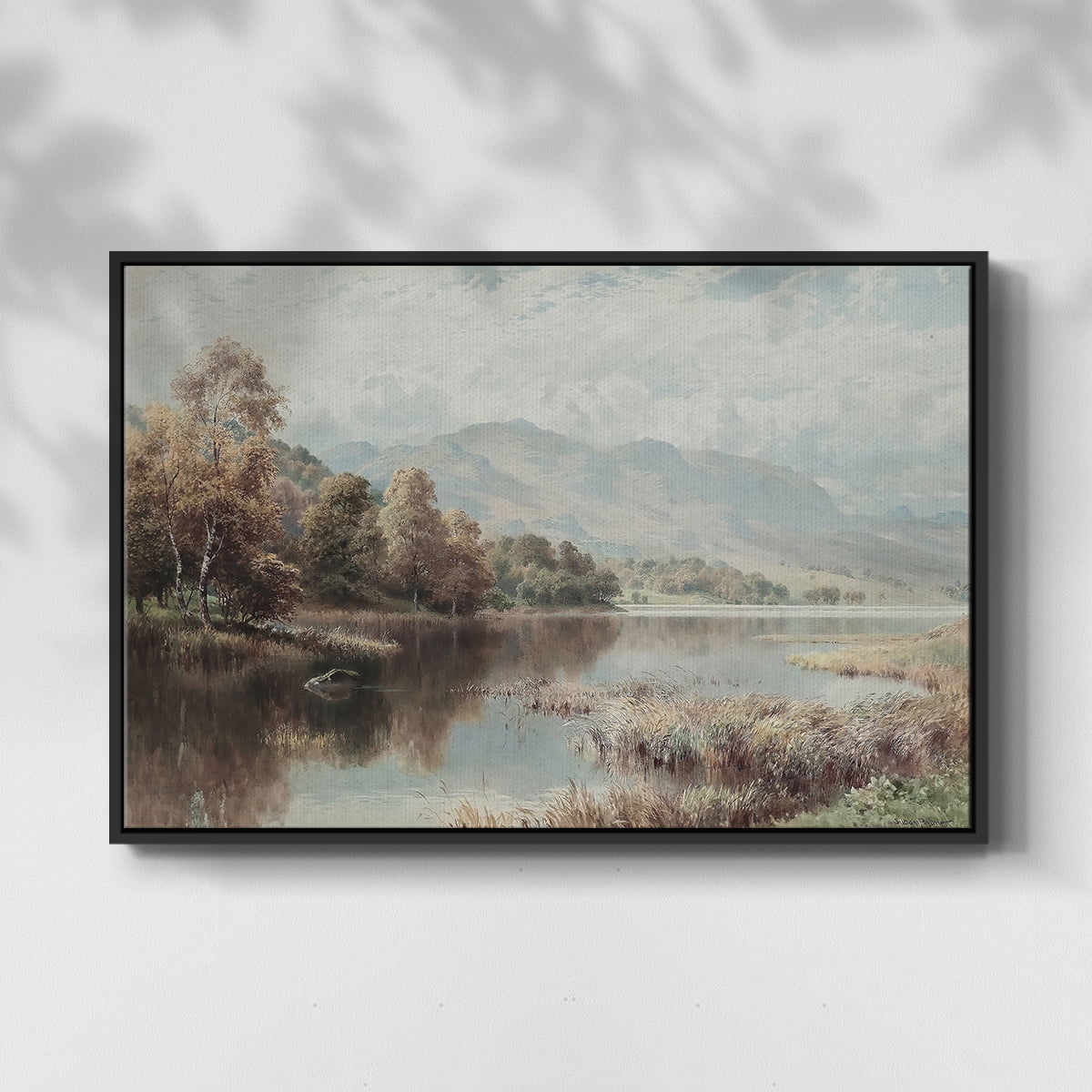 Vintage Landscape-XXIV By Wexford Home Framed in Black Wood Gallery Wrapped Canvas 27 in. x 41 in.