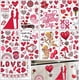 thumbnail image 2 of 2026 9 sheets of 131 pieces Valentine's Day window sticker decoration, Valentine's Day window stickers, heart shaped removable window decals, 2 of 5