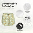 thumbnail image 4 of Yiaed Dog And Flower Print Women's Running Shorts with Liner 3 Zipper Pockets Elastic Workout Athletic Gym Yoga Shorts-Large, 4 of 7