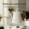 thumbnail image 4 of 1000W Electric Gooseneck Kettle 1000ml 304 Stainless Steel Coffee Pot Intelligent Temperature LED Display for Coffee Tea,White, 4 of 9