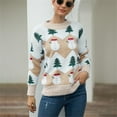 thumbnail image 3 of Pull de Noël pour Femmes, Cardigan Doux à Manches Longues, Imprimé Graphique, Tricoté, Col Rond, Mode, 3 of 6