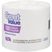 Great Value Bathroom Tissue, 1000 sheets