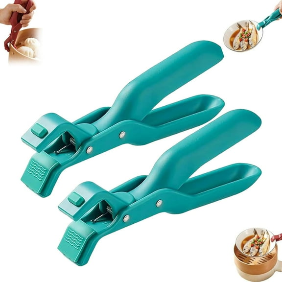 Scarcelye Hot Plate Gripper Tongs, Multi Angle Hot Plate Gripper and Anti Scald Plate Gripper, Multi-purpose Portable Silicone Non Slip Heat Insulation Bowl Clip Kitchen Utensil
