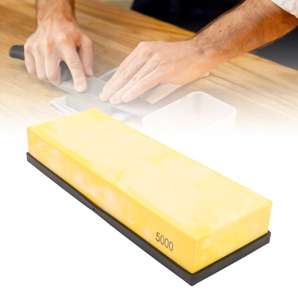 Pierre à Aiguiser Couteau, Poudre Micro d'Oxyde d'Aluminium Affûteur de Couteau avec Base Antidérapante pour Broyage Polissage Aplatissement Design Portable pour Usage Domestique Cuisine