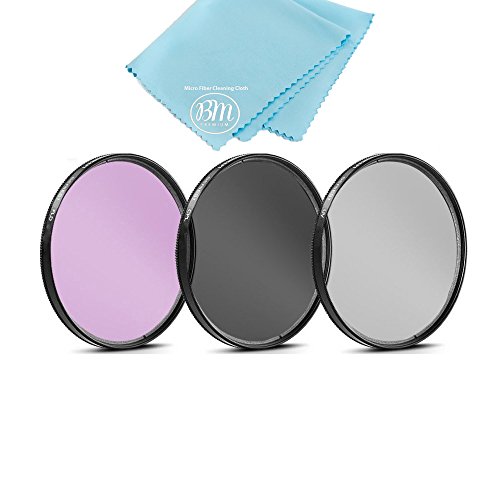 49mm 3 Piece Filter Kit (UVCPLFLD) for Canon EOS M6, EOS M6 Mark II