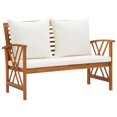 thumbnail image 1 of Garden Bench Charmma Outdoor Bench with Cushions 46.9" Solid Acacia Wood, 1 of 7