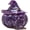 #D, variant on Natural Crystal Halloween Witch Pumpkin Jar, Resin Crystal Decor Candy Box, 3.8" x 3.9" Fall Home Decoration Gift (#G)