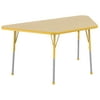 ECR4Kids 30in x 60in Trapezoid Everyday T-Mold Adjustable Activity Table Maple/Yellow - Standard Ball