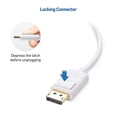 thumbnail image 6 of Cable Matters USB C to DisplayPort 1.4 Cable (USB-C to DisplayPort Cable, USB C to DP Cable) Supporting 8K 60Hz in White 6 ft - Thunderbolt 3 Port Compatible with MacBook Pro, Dell XPS 13 and More, 6 of 8