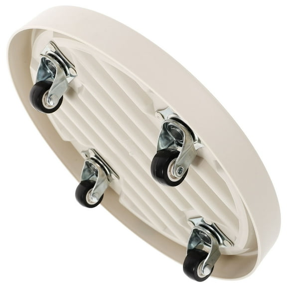 OULII 1Set Beige Flowerpot Tray for Outdoor Planter Stand with Stable Support and Air Circulation 9.8X1.4in