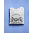 thumbnail image 3 of Hipster Owl With Headphones . Sweatshirt Women -Image by Shutterstock, Female Medium, 3 of 4