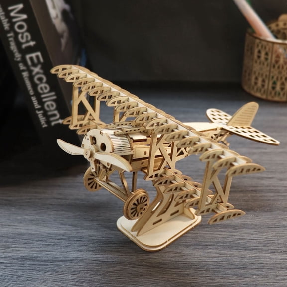 3D Puzzle Adult Entertainment Wooden Model Kit Airplane to Build gifts for women