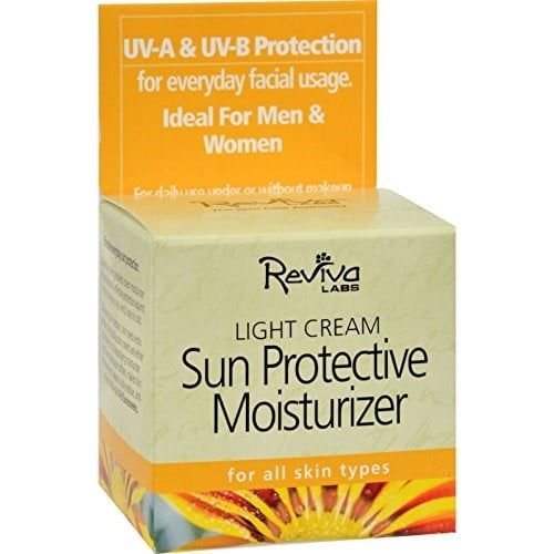 Reviva Labs Light Cream Sun Protective Moisturizer SPF 25, 1.5 Oz