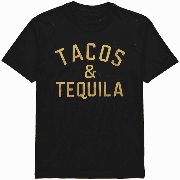 Funny Tacos Tequila Graphic for Unisex Casual Short Sleeve Tee Shirt